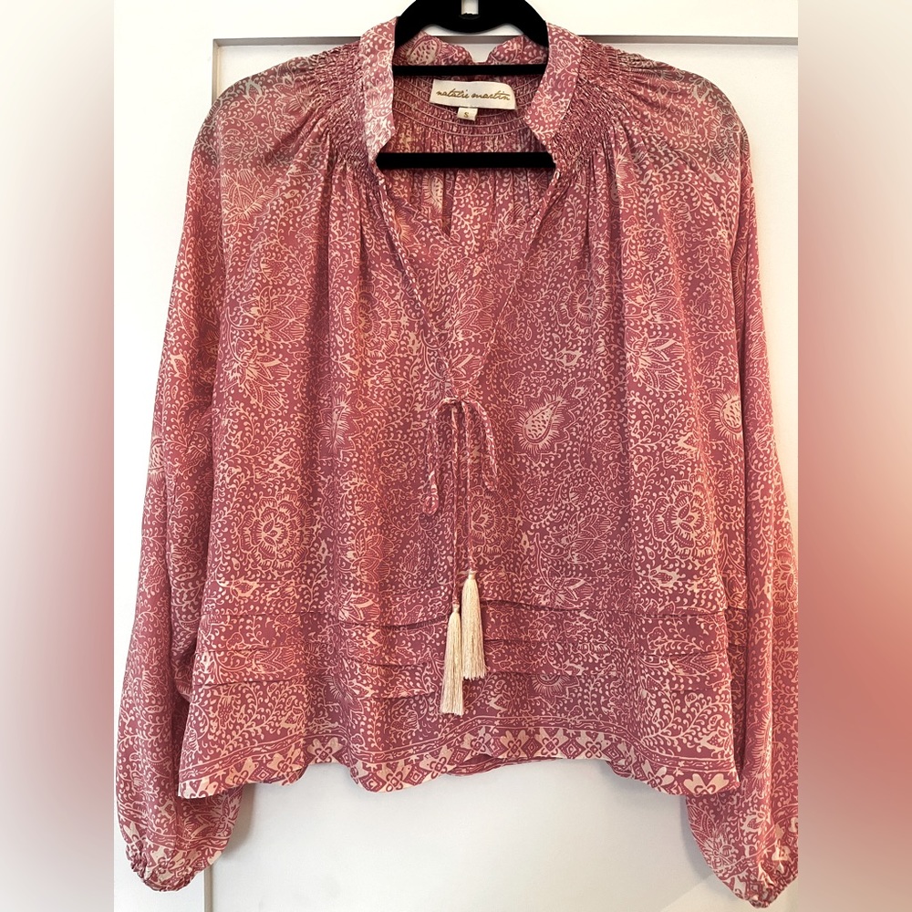 Natalie Martin Silk Penny Blouse sz S